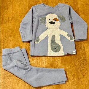 Oh Baby! Blue and gray puppy matching set: